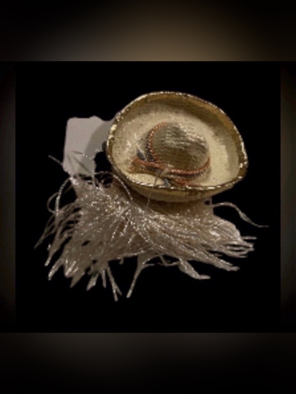 Vintage Sombrero w/Tassels Rare Costume Hat Brooch #7550